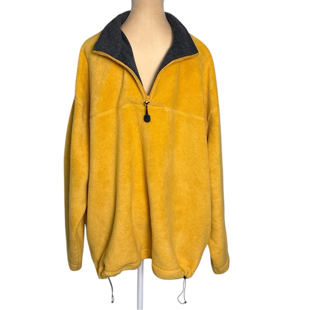 St. John's Bay Plush Fleece in Gray and Yellow